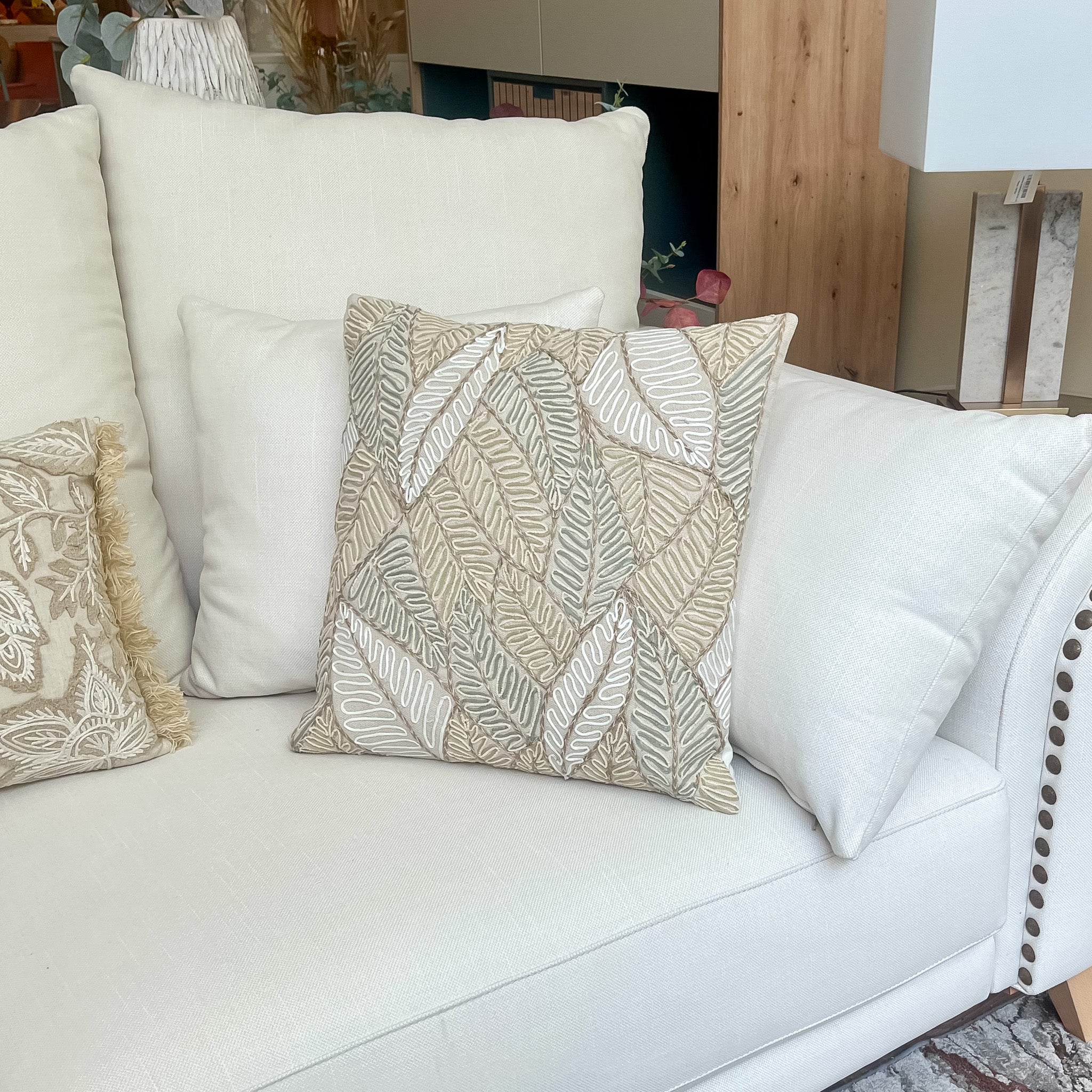 Textil Cojines Fibras naturales Beige