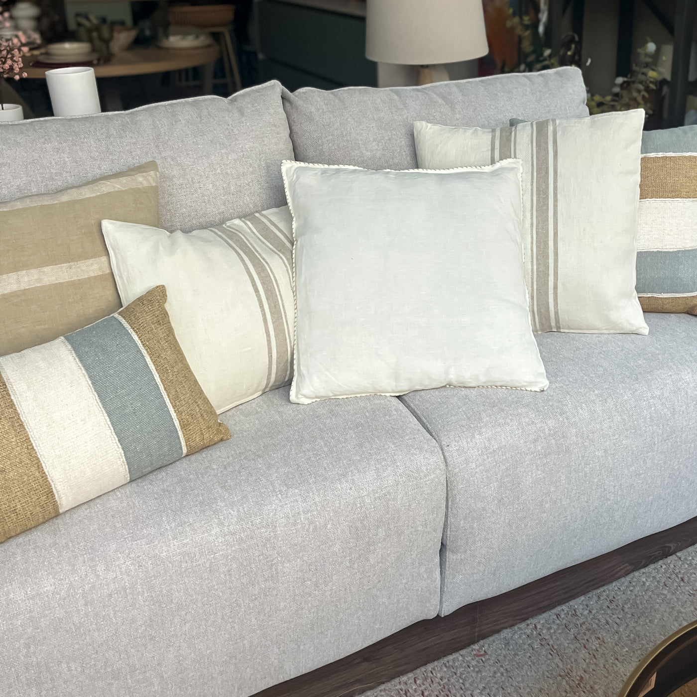 Textil Cojines Fibras naturales Blanco roto