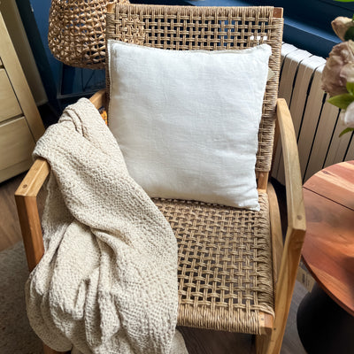 Textil Cojines Fibras naturales Blanco roto