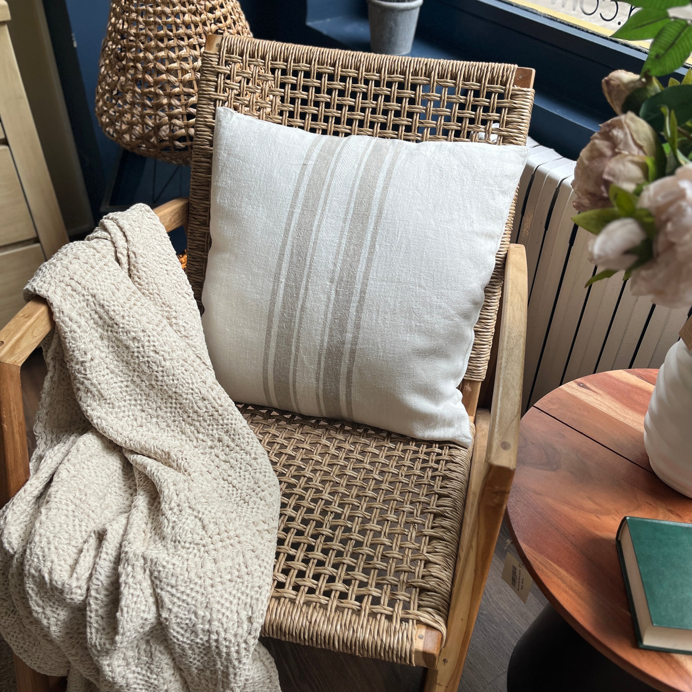 Textil Cojines Fibras naturales Blanco roto
