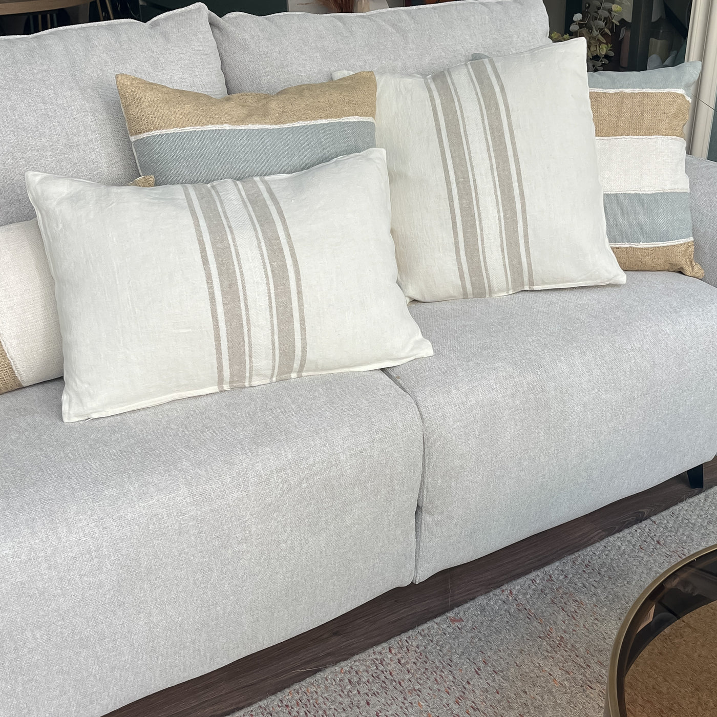 Textil Cojines Fibras naturales Blanco roto