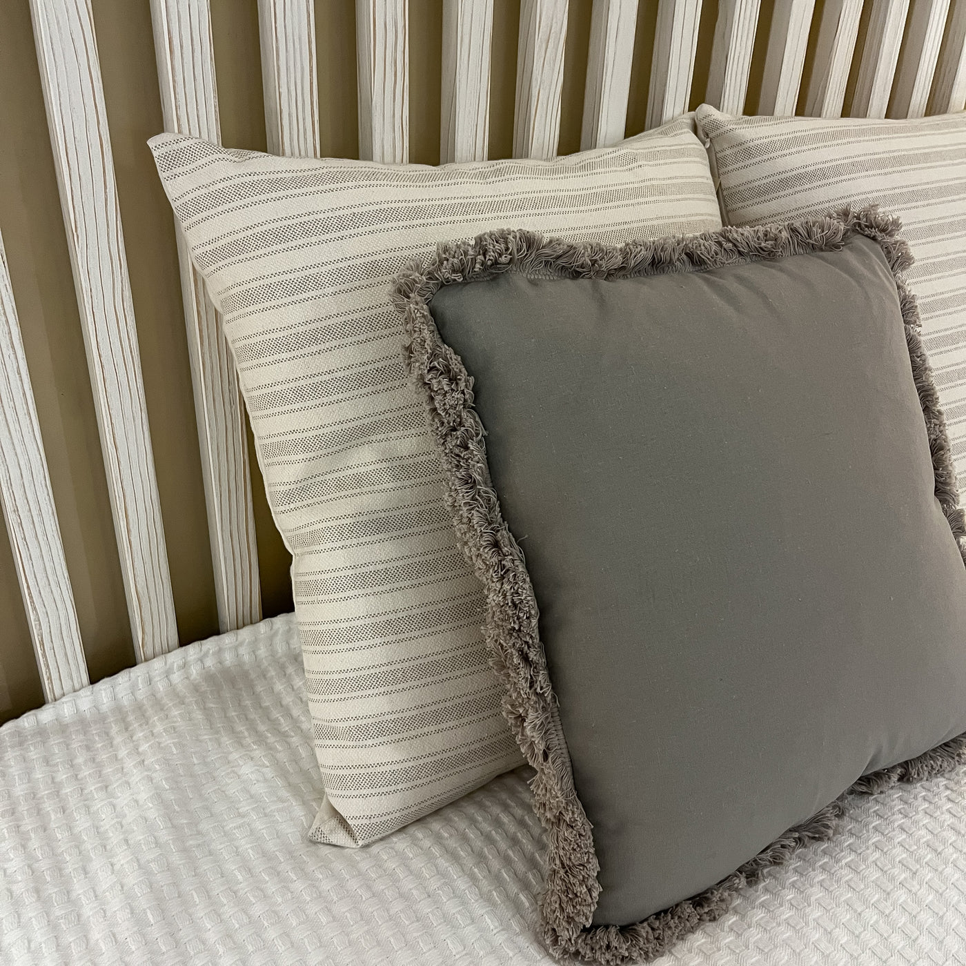 Textil Cojines Fibras sintéticas Gris