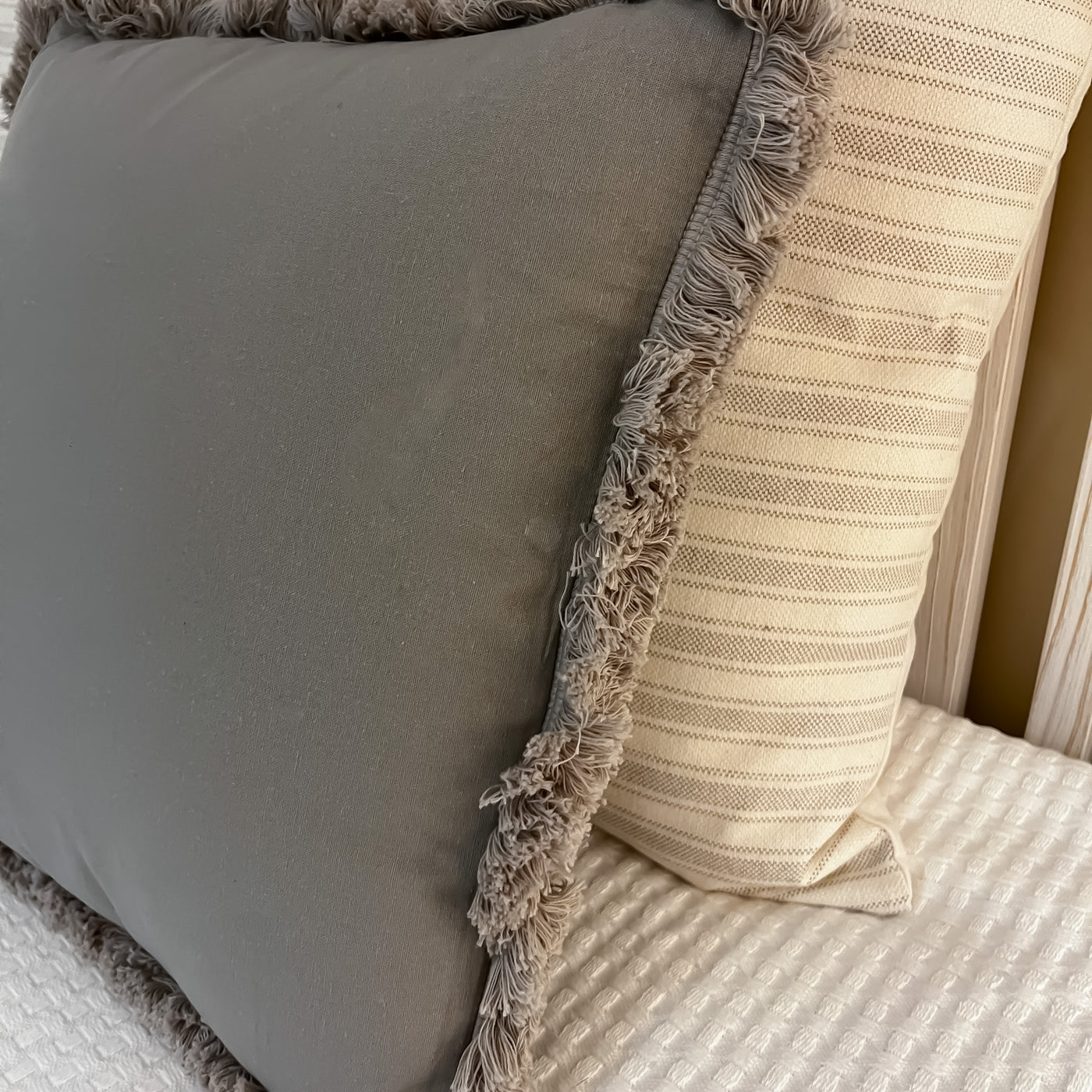 Textil Cojines Fibras sintéticas Gris