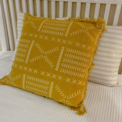 Textil Cojines Fibras sintéticas Mostaza