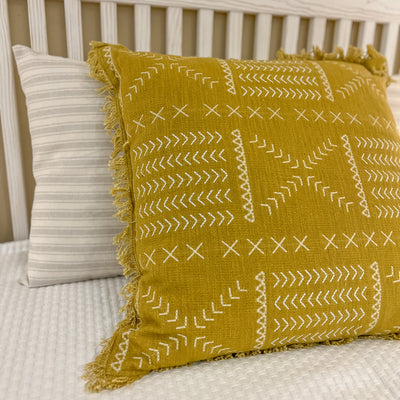 Textil Cojines Fibras sintéticas Mostaza