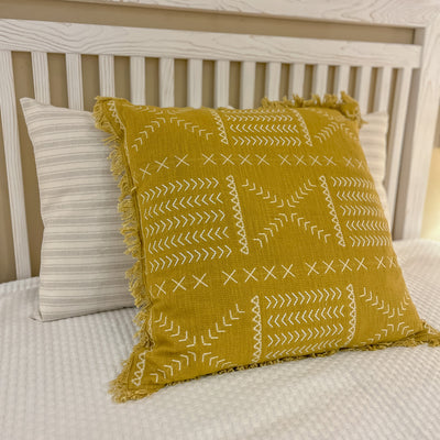 Textil Cojines Fibras sintéticas Mostaza