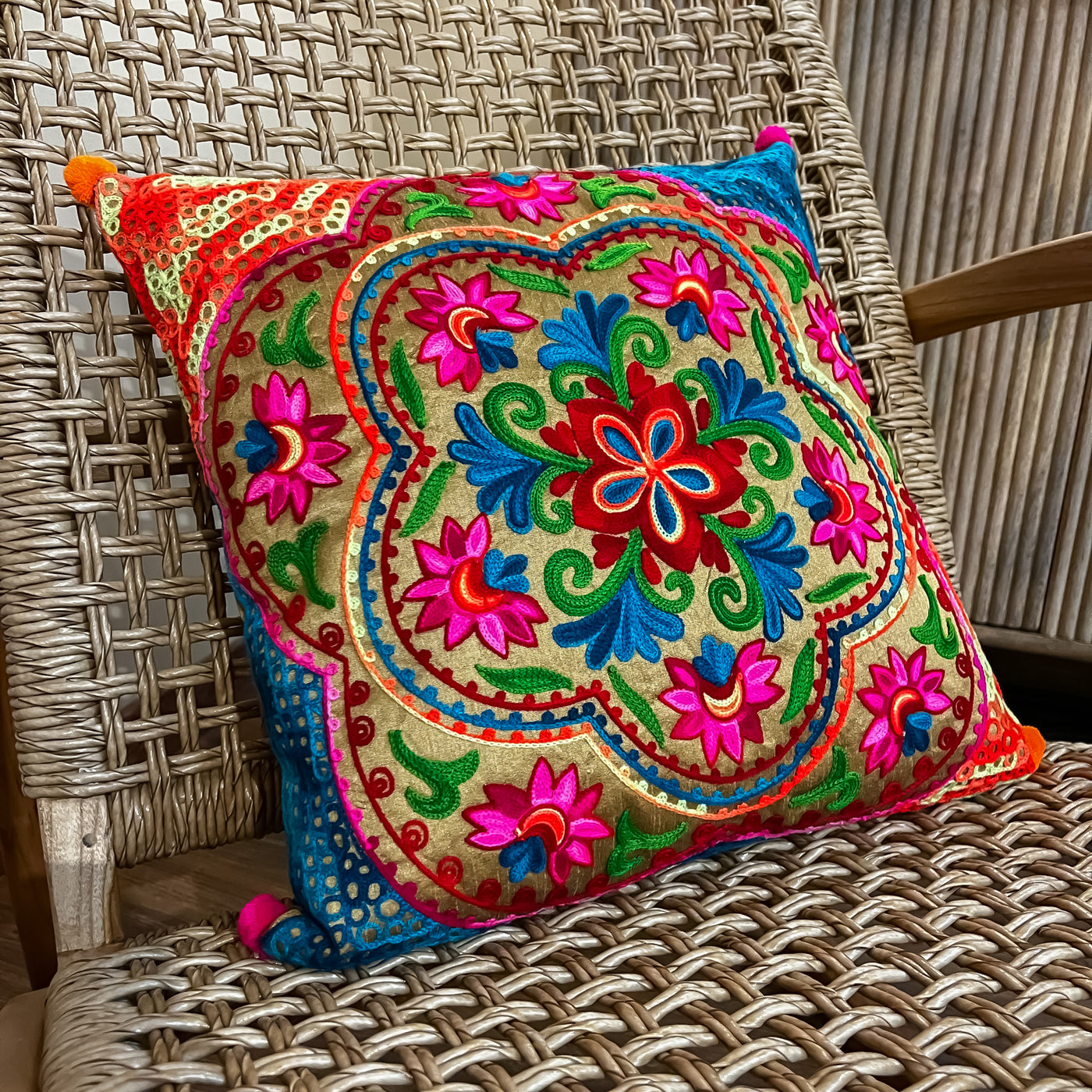 Textil Cojines Fibras sintéticas Multicolor