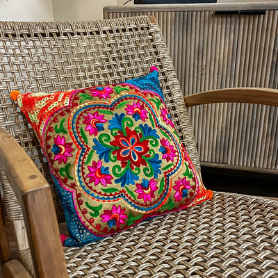 Textil Cojines Fibras sintéticas Multicolor