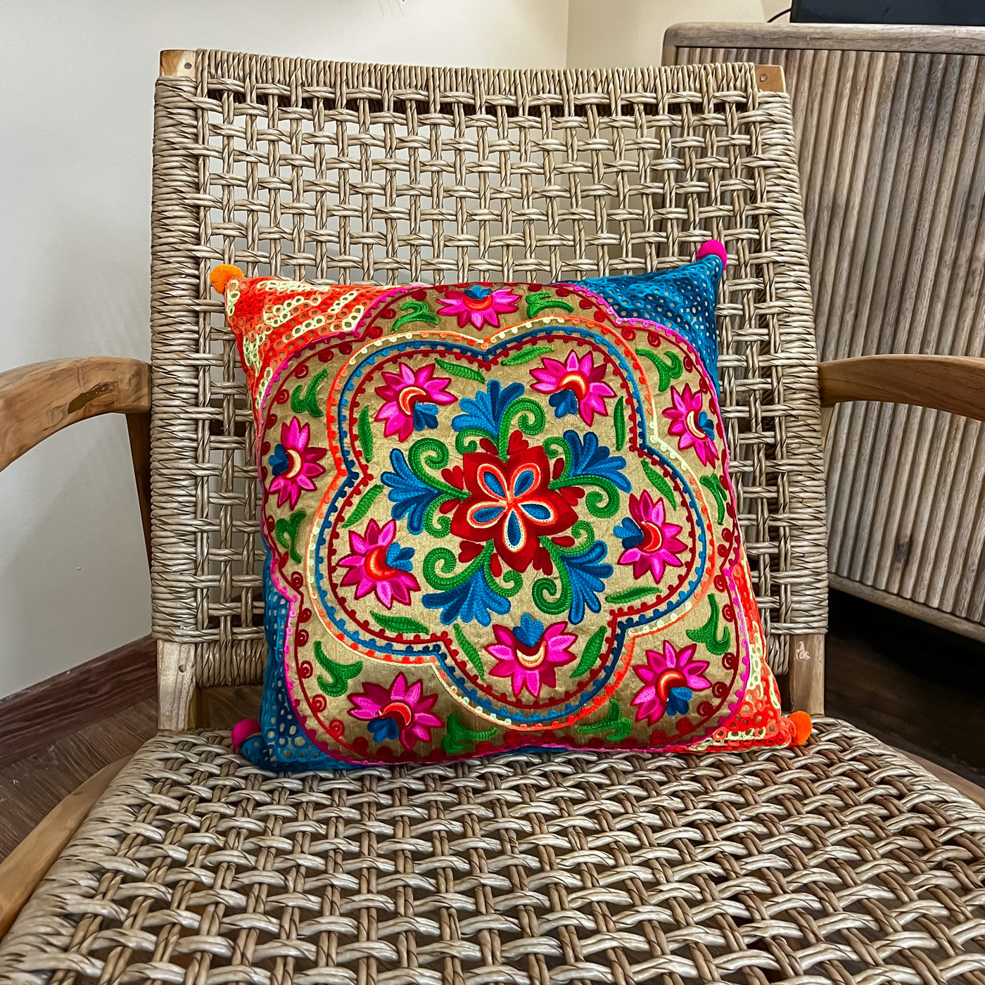Textil Cojines Fibras sintéticas Multicolor