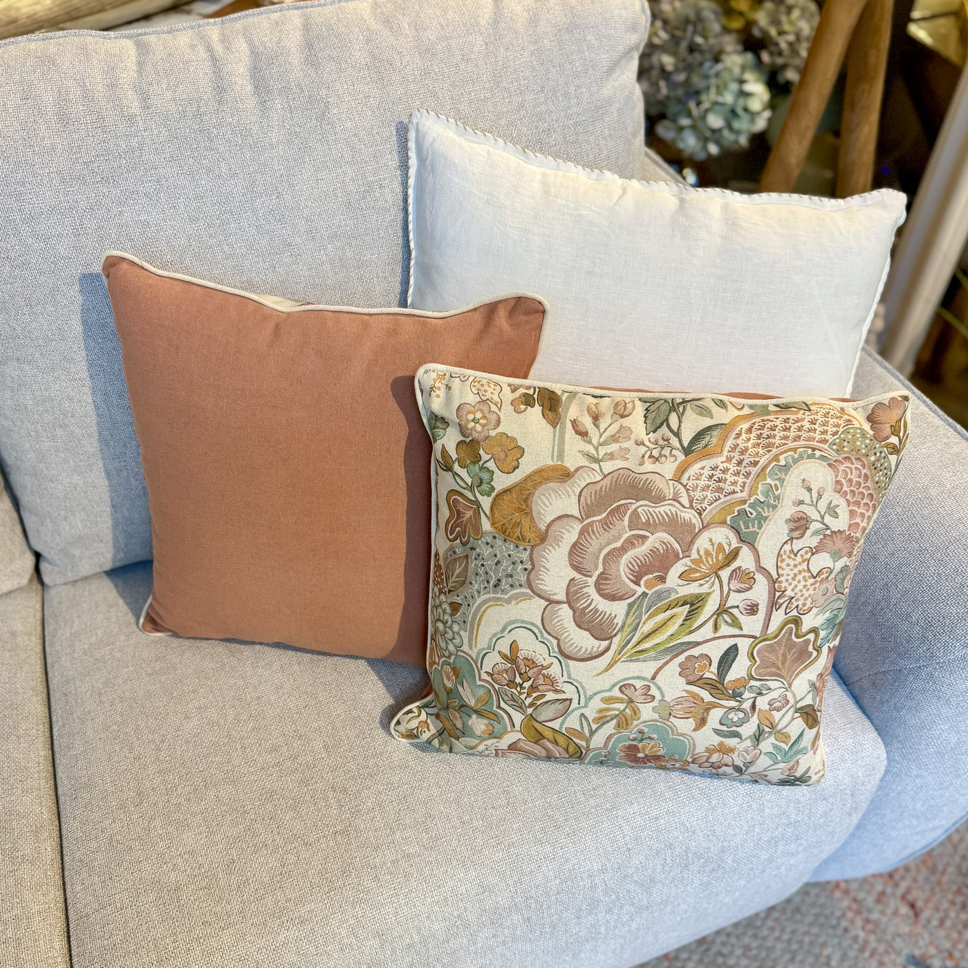 Textil Cojines Lino Marrón