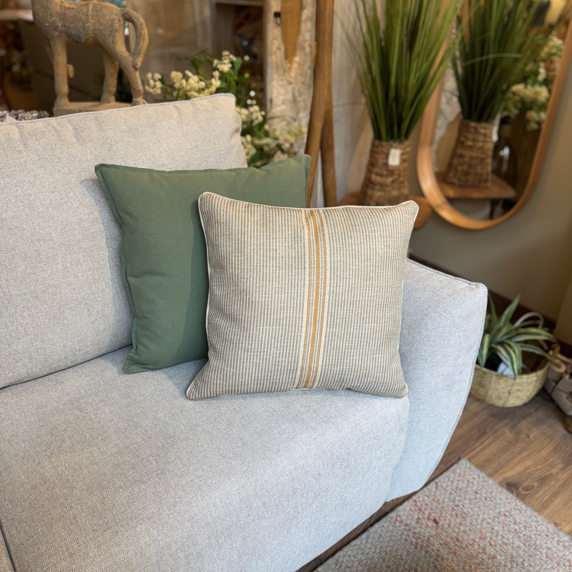 Textil Cojines Lino Marrón