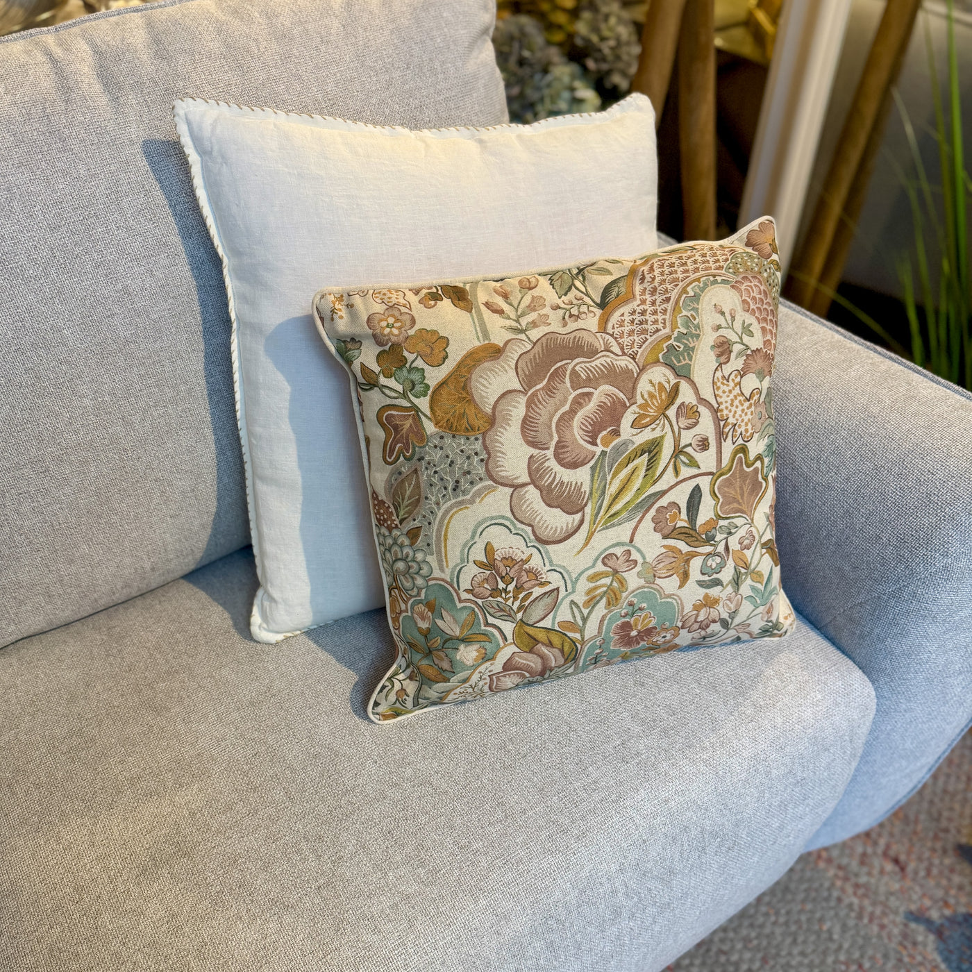 Textil Cojines Lino Marrón