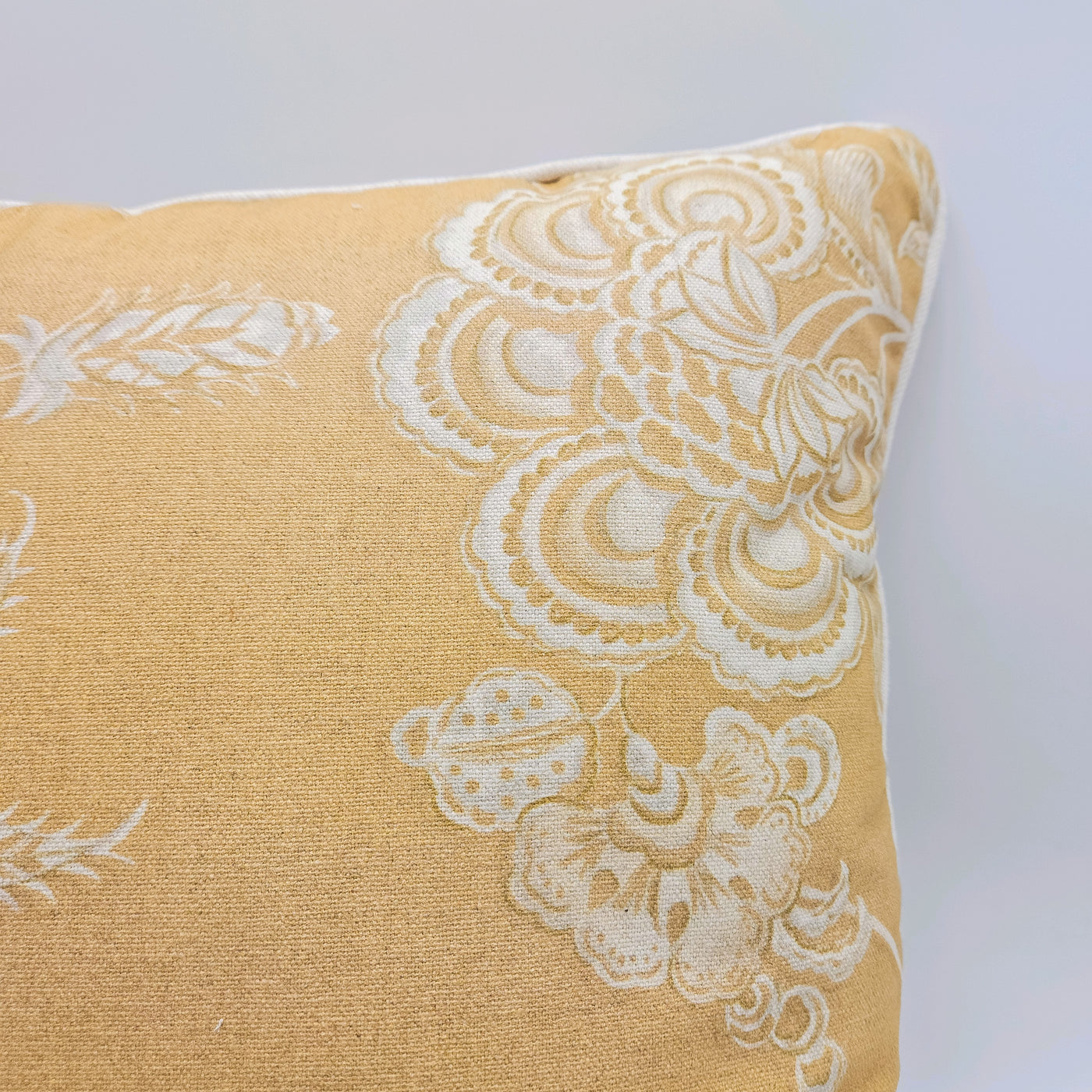 Textil Cojines Lino Mostaza