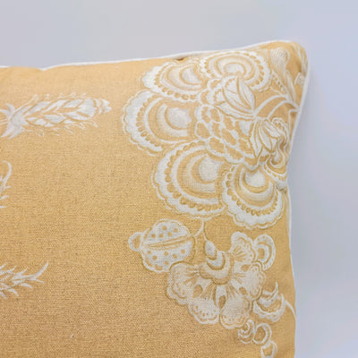Textil Cojines Lino Mostaza