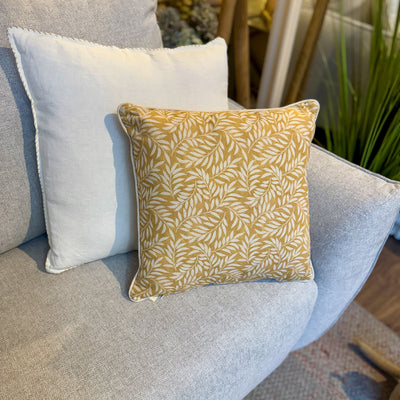 Textil Cojines Lino Mostaza