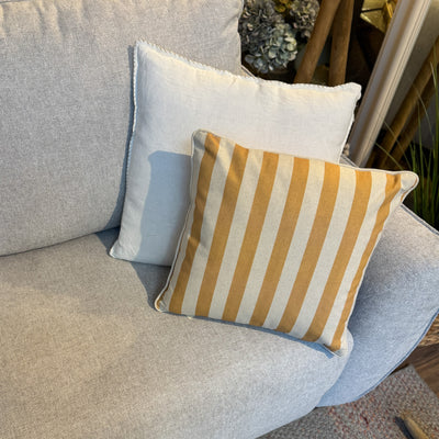 Textil Cojines Lino Mostaza