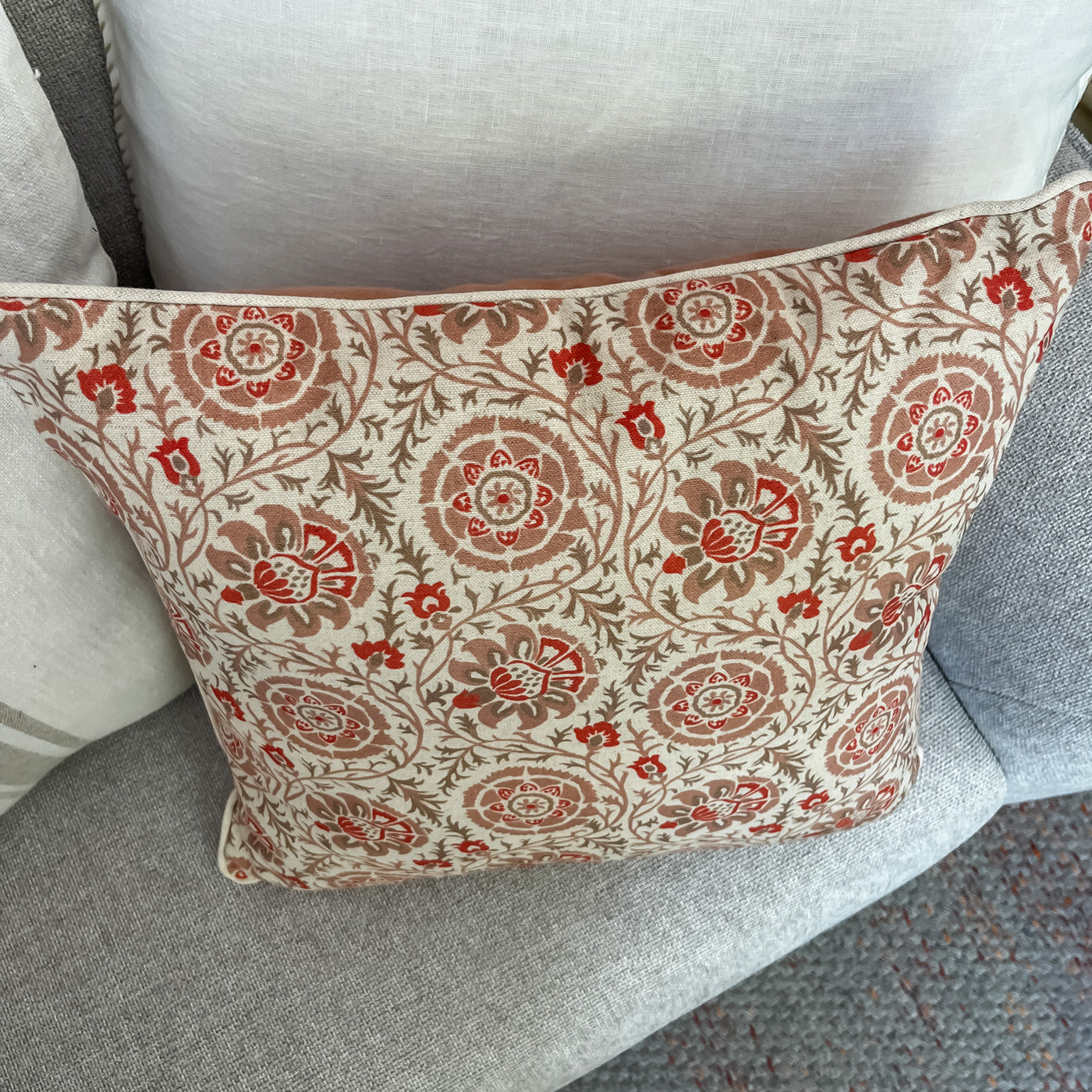 Textil Cojines Lino Naranja