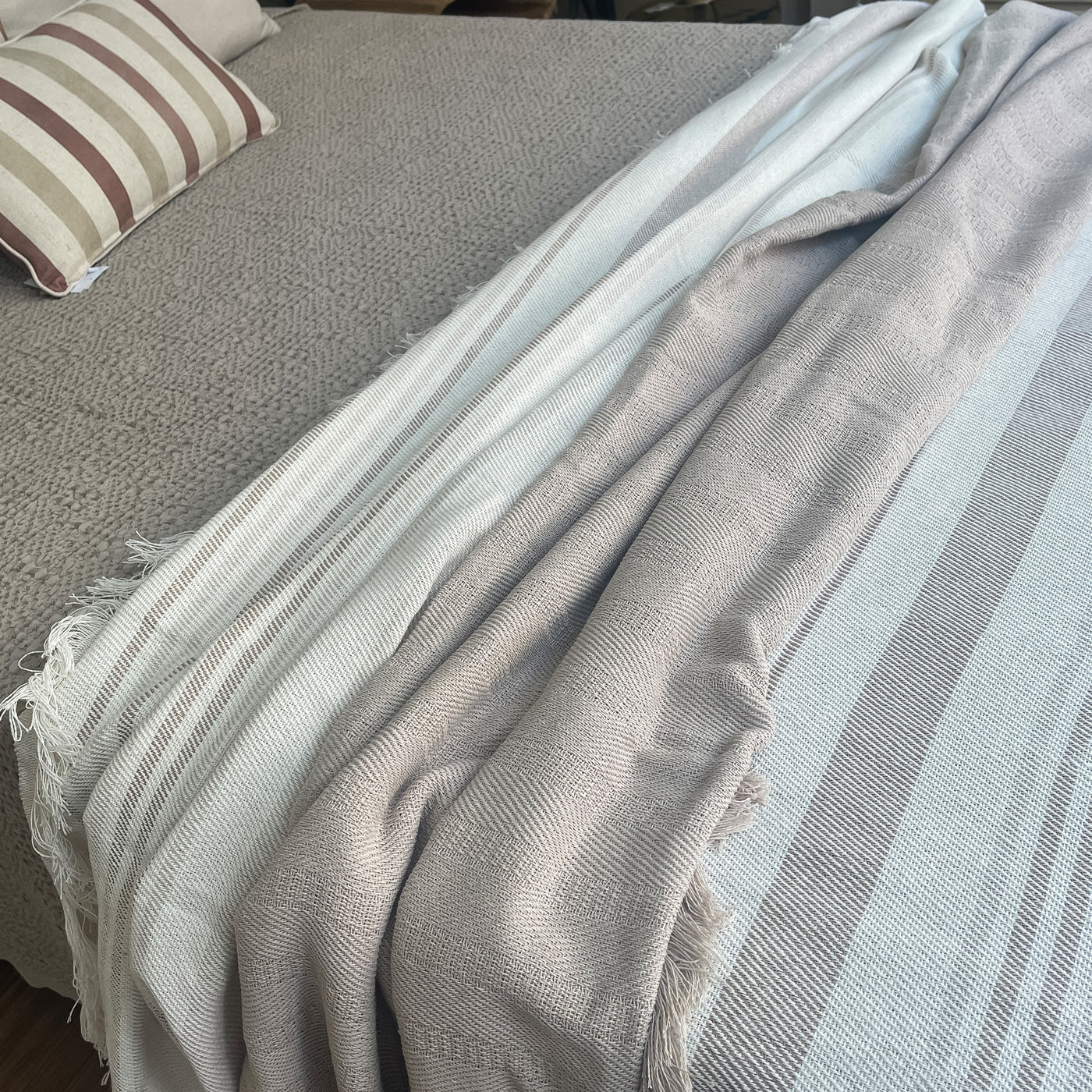 Textil Colchas Fibras naturales Beige