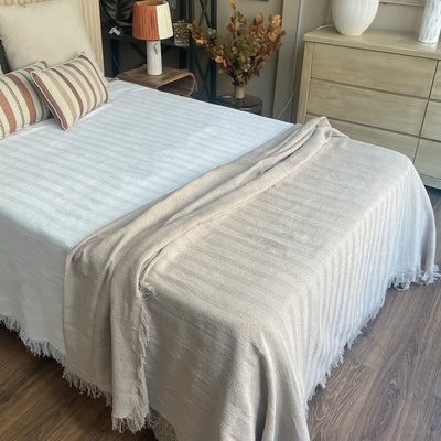 Textil Colchas Fibras naturales Blanco