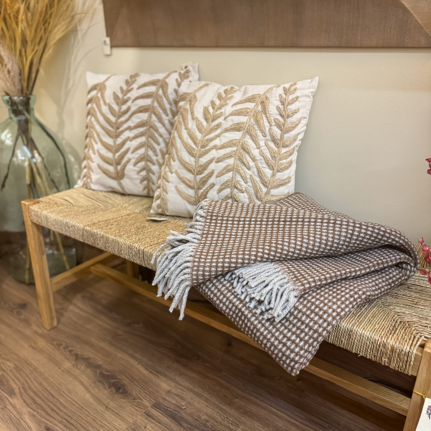 Textil Mantas y plaids Fibras naturales Marrón