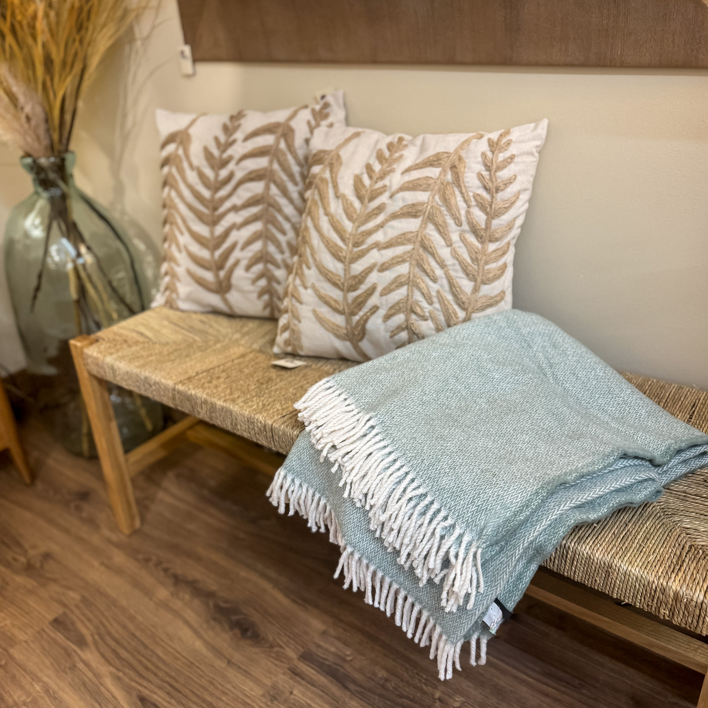 Textil Mantas y plaids Fibras naturales Verde