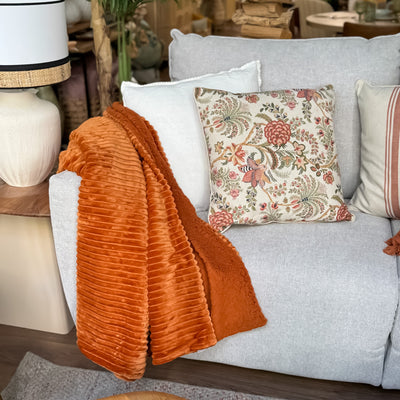 Textil Mantas y plaids Poliéster Terracota