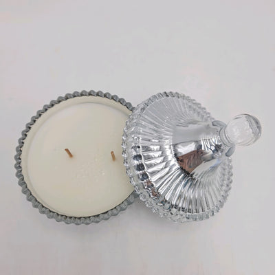 Vela aromática Dubrovnik amizcle blanco 10,5x12,5 cm