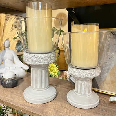 Velas y accesorios Portavelas Cemento Gris