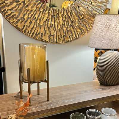 Velas y accesorios Portavelas Metal Dorado