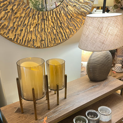 Velas y accesorios Portavelas Metal Dorado
