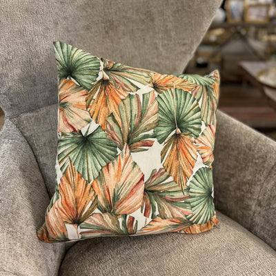 cojin-hojas-verdes-naranjas