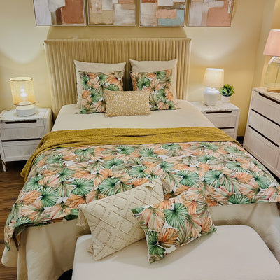 plaid-edredón-estampado-hojas-verde
