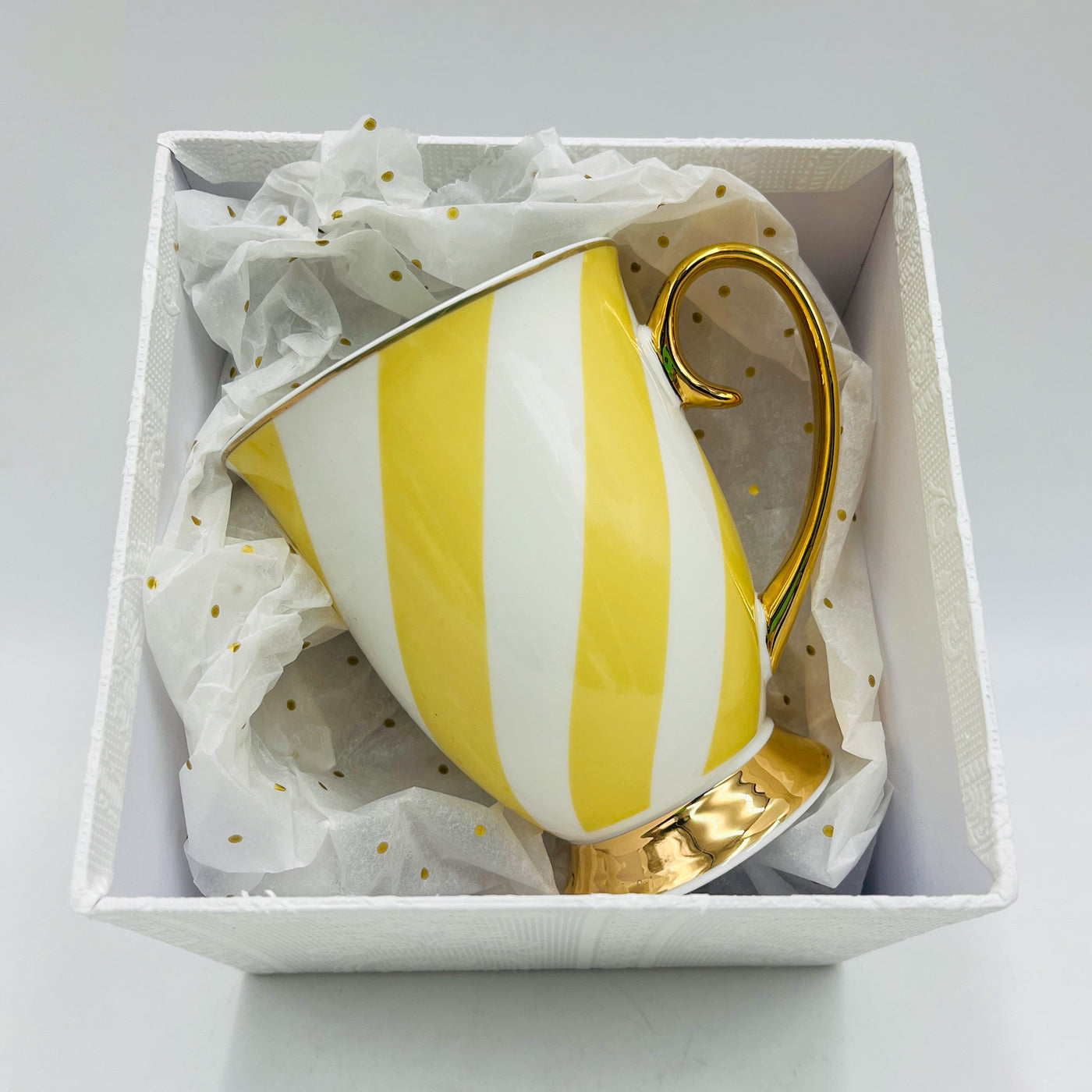 tazas-rayas-amarillo-dorado-porcelana