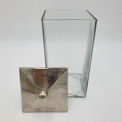 Cajas decorativas Vidrio y cristal Plateado