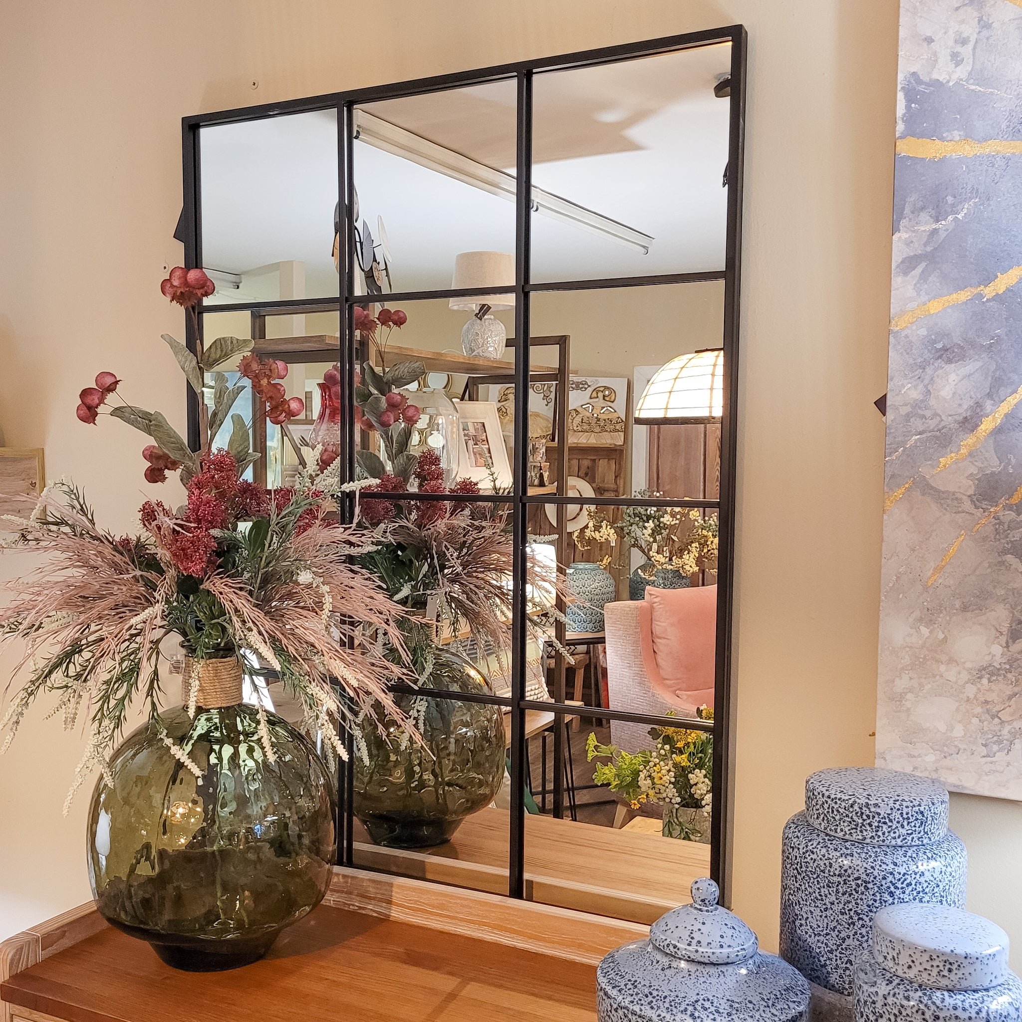 Espejos De pared Metal Negro