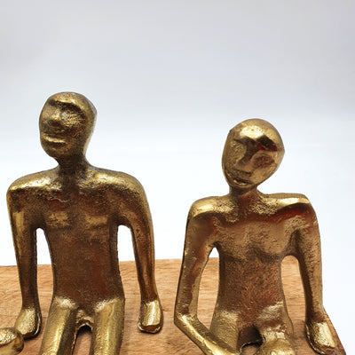 Figuras decorativas Madera Dorado