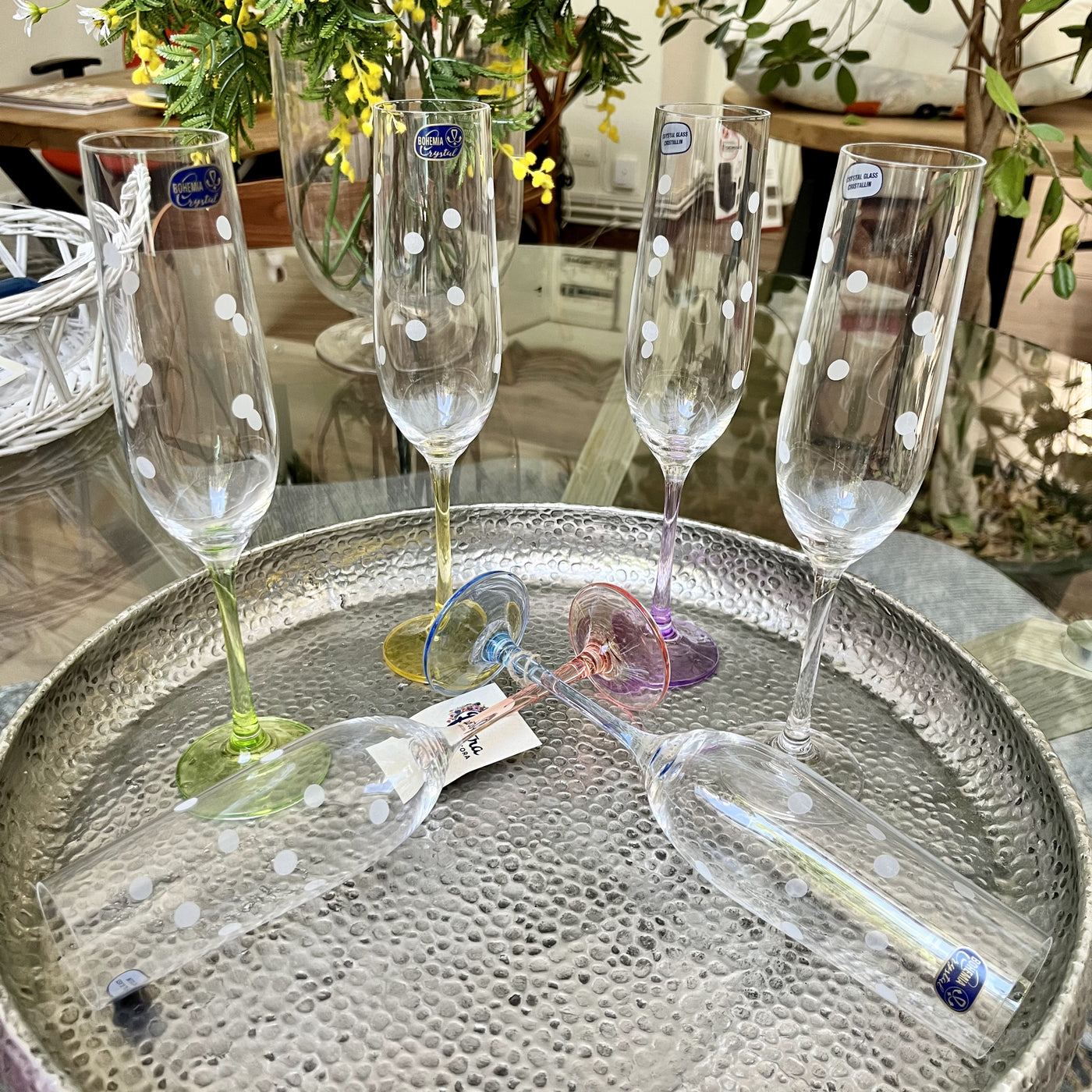 Menaje hogar Cristalería Copas de cava Vidrio y cristal Transparente
