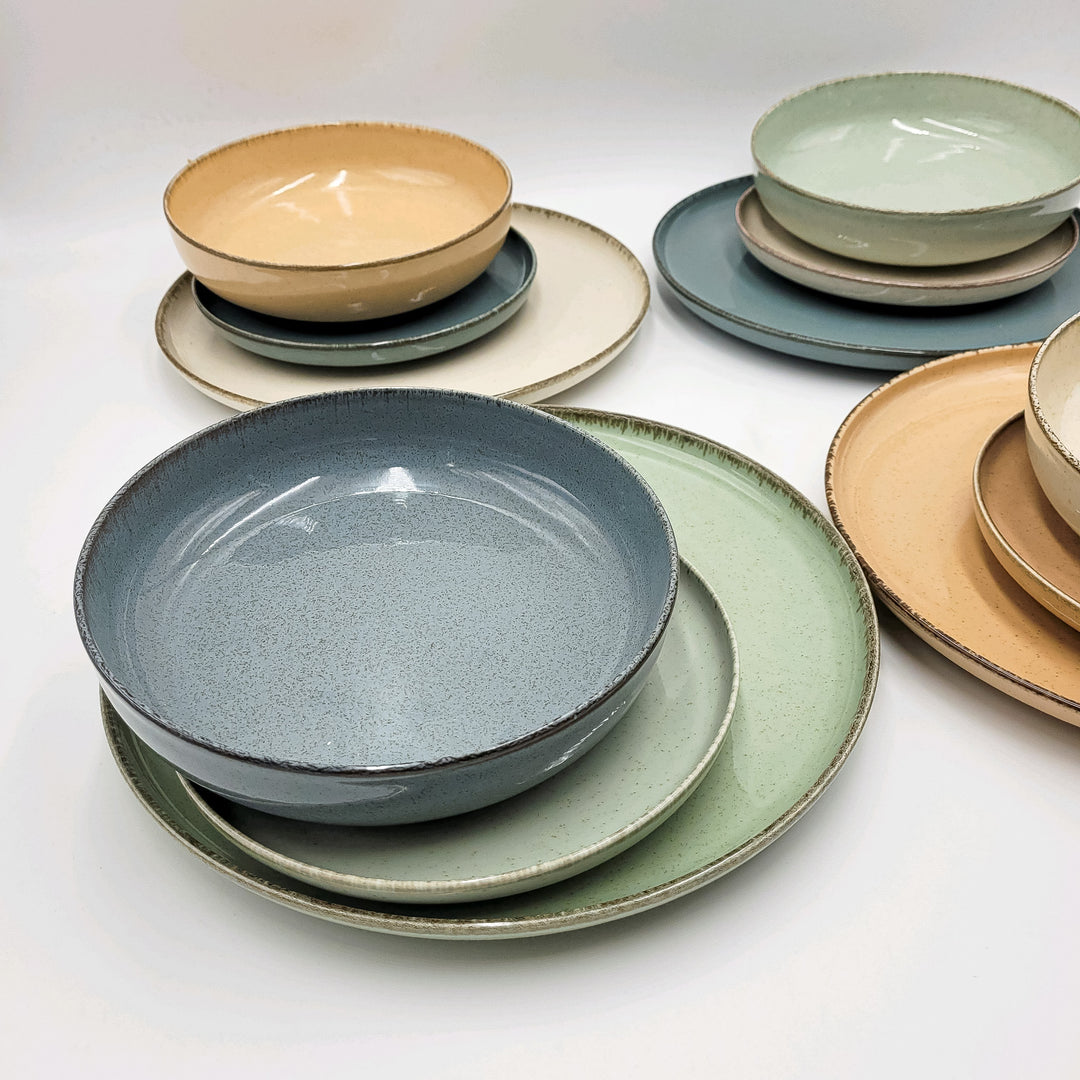 Vajilla porcelana colores pastel 4 servicios Petra Decora