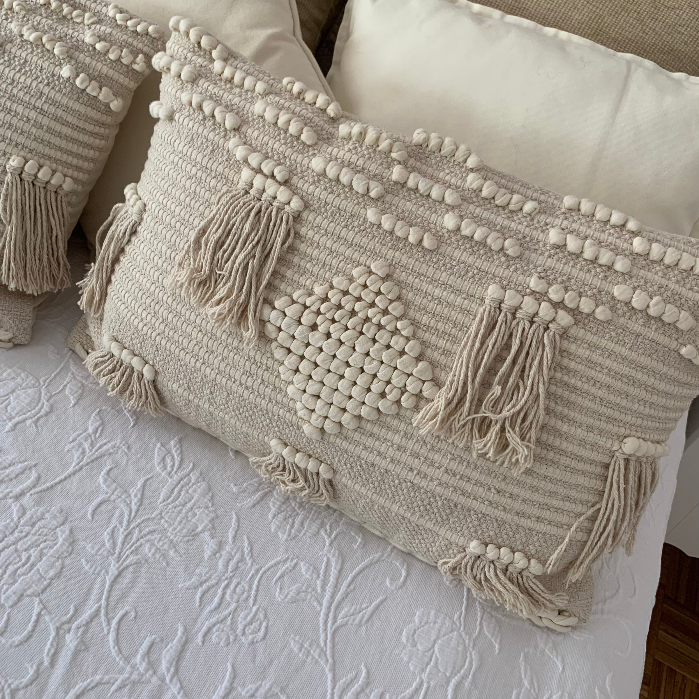 Textil Cojines Fibras naturales Beige