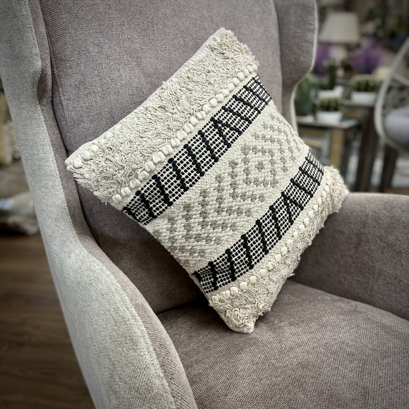 Textil Cojines Fibras naturales Beige