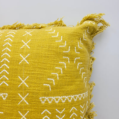 Textil Cojines Fibras sintéticas Mostaza