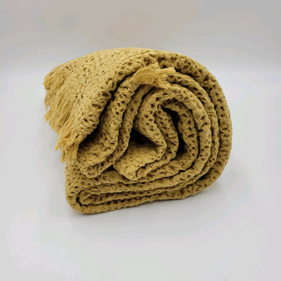 Textil Mantas y plaids Fibras naturales Amarillo