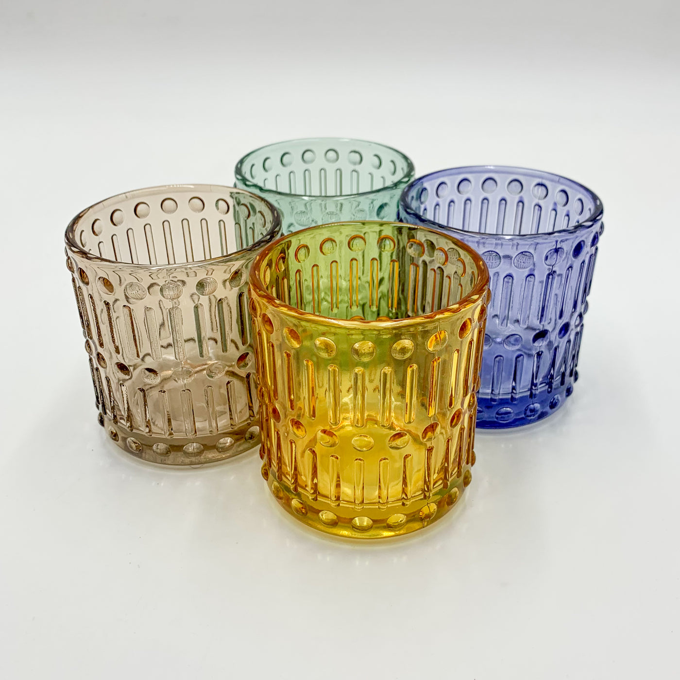 Velas y accesorios Portavelas Vidrio y cristal Azul
