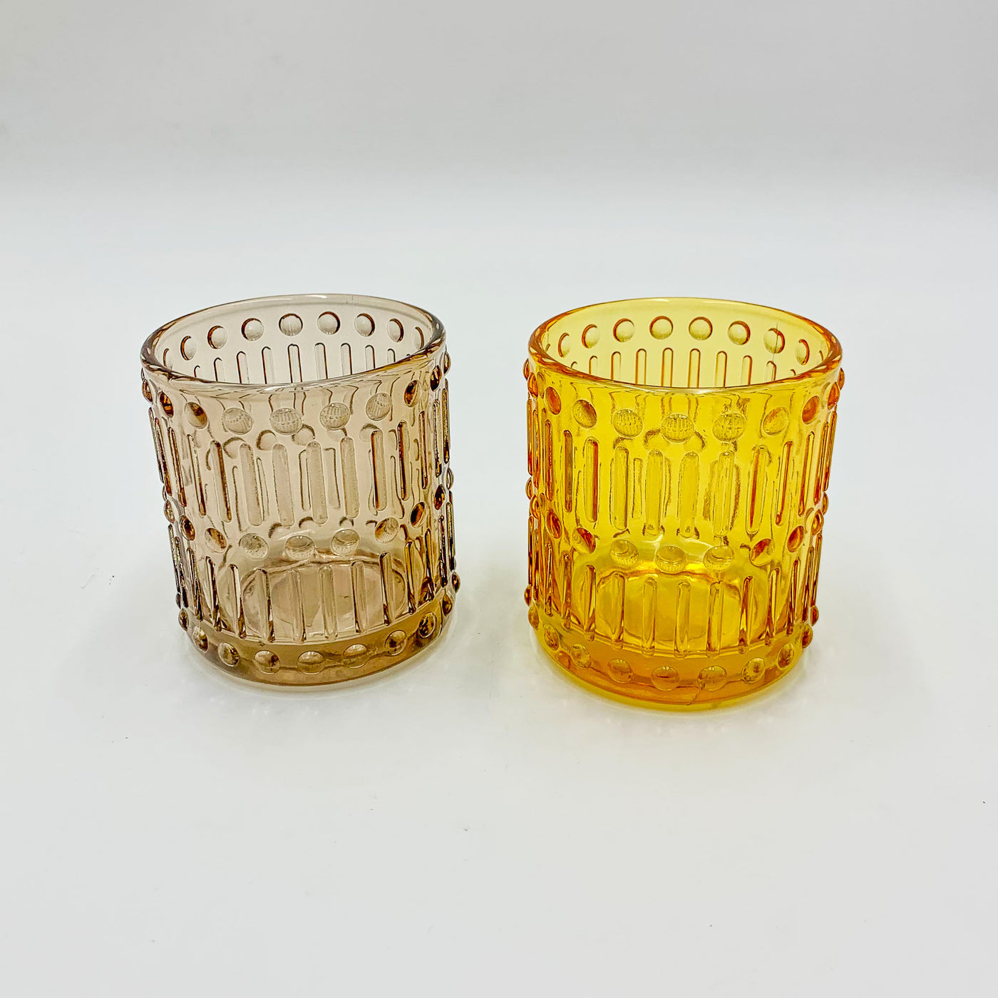 Velas y accesorios Portavelas Vidrio y cristal Naranja